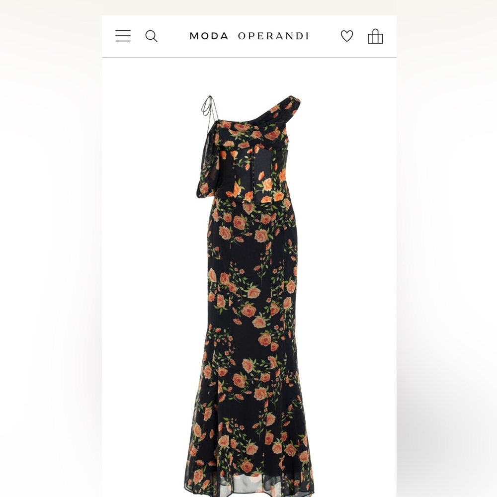 De La Vali
Brulee Corseted Floral-Chiffon Maxi Dress UK size 10